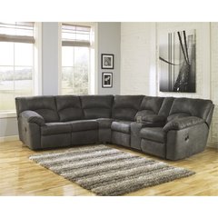 Ashley Furniture - Tambo Pewter 2 Piece Reclining Sectional