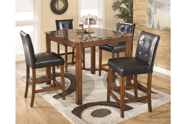 Ashley Furniture - Theo Counter Height Dinette w/4 Chairs