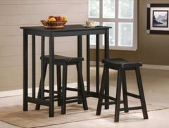 Crown Mark - 3pc Dina Counter Height Table Set