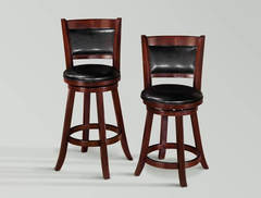 Crown Mark - Cecil Swivel Bar Stools - Set of Two