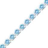 S Silver Blue Topaz Bracelet