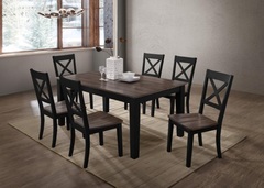 Lane - A La Carte Black Rect 66" Dining Table & 4 Chairs
