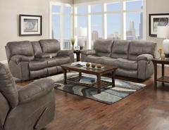 Trent Charcoal Recl Sofa & Recl Loveseat w/Console