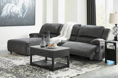 Ashley Furniture - Clonmel Charcoal 2-Seat Rcl Sofa & Rcl Loveseat