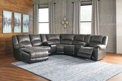 Ashley Furniture - 6pc Nantahala Slate RCL Endsw/MoveableCnsl&RCL