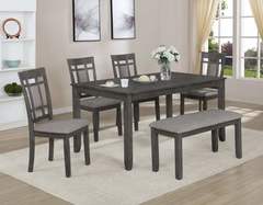 Crown Mark - Paige Table w/4 Chairs & Bench