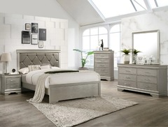 CrownMark - Amalia Queen Bed,Dresser,Mirror,Nightstand&Chest