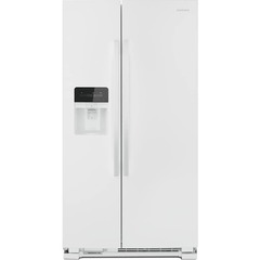 Amana - 24.5 cu ft Side-by-Side Frig w/Water&Ice - White