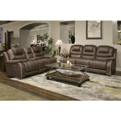 Power Carter Saddle Quilted Rcl Sofa&Love w/Cnsl