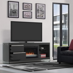 Classic Flame - Biscayne Gray TV Stand with Electric Fireplace