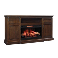 78" Cabaret Distressed Oak Fireplace