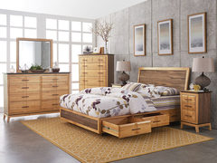 Addison King Bed, Dresser/Mirror, and Nightstight