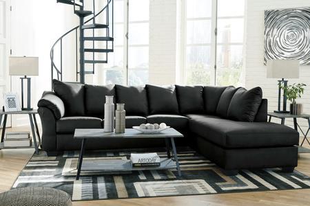 Ashley Furniture - Darcy - Black "L" Sectional