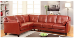 Furniture Of America - Peever Red 2pc Leatherette Sectional