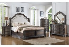 CrownMark - Sawyer Queen Bed,Dresser.Mirror,Nightstand&Chest