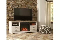 Ashley Furniture - Willowton 63" TV Stand w/Fireplace