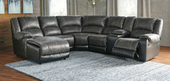 Ashley Furniture 6pc Nantahala Slate Two-Fabric 3Rcl, LSF Cha,