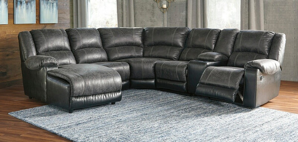 Ashley Furniture 6pc Nantahala Slate Two-Fabric 3Rcl, LSF Cha, - My ...